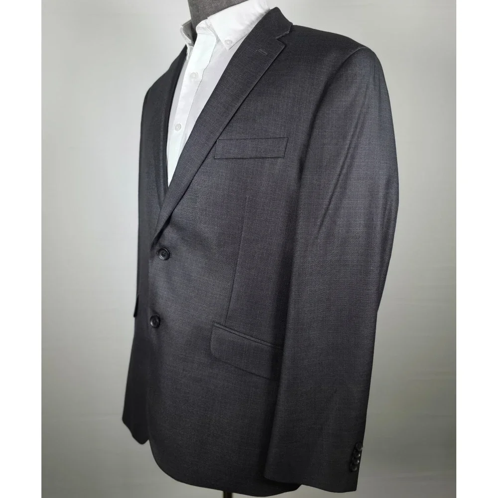 Kenneth Cole Reaction Men Sport Coat Black 42R Business Casual Polished NWT